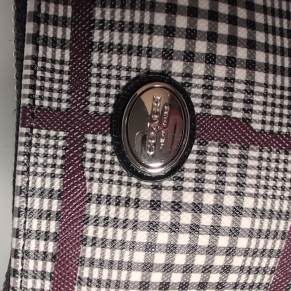 Coach Glen Plaid Coated Canvas Peyton Cora Dome Satchel - Picture 4 of 13